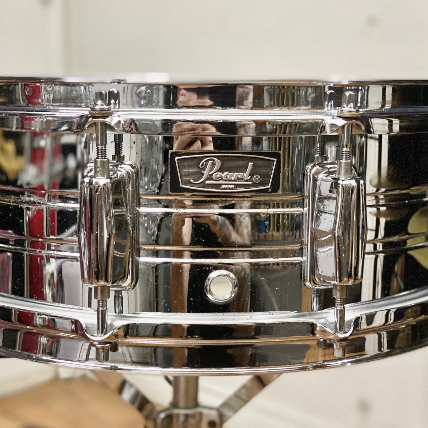 Pearl 5x14 Chrome Over Steel Snare Drum 1970s