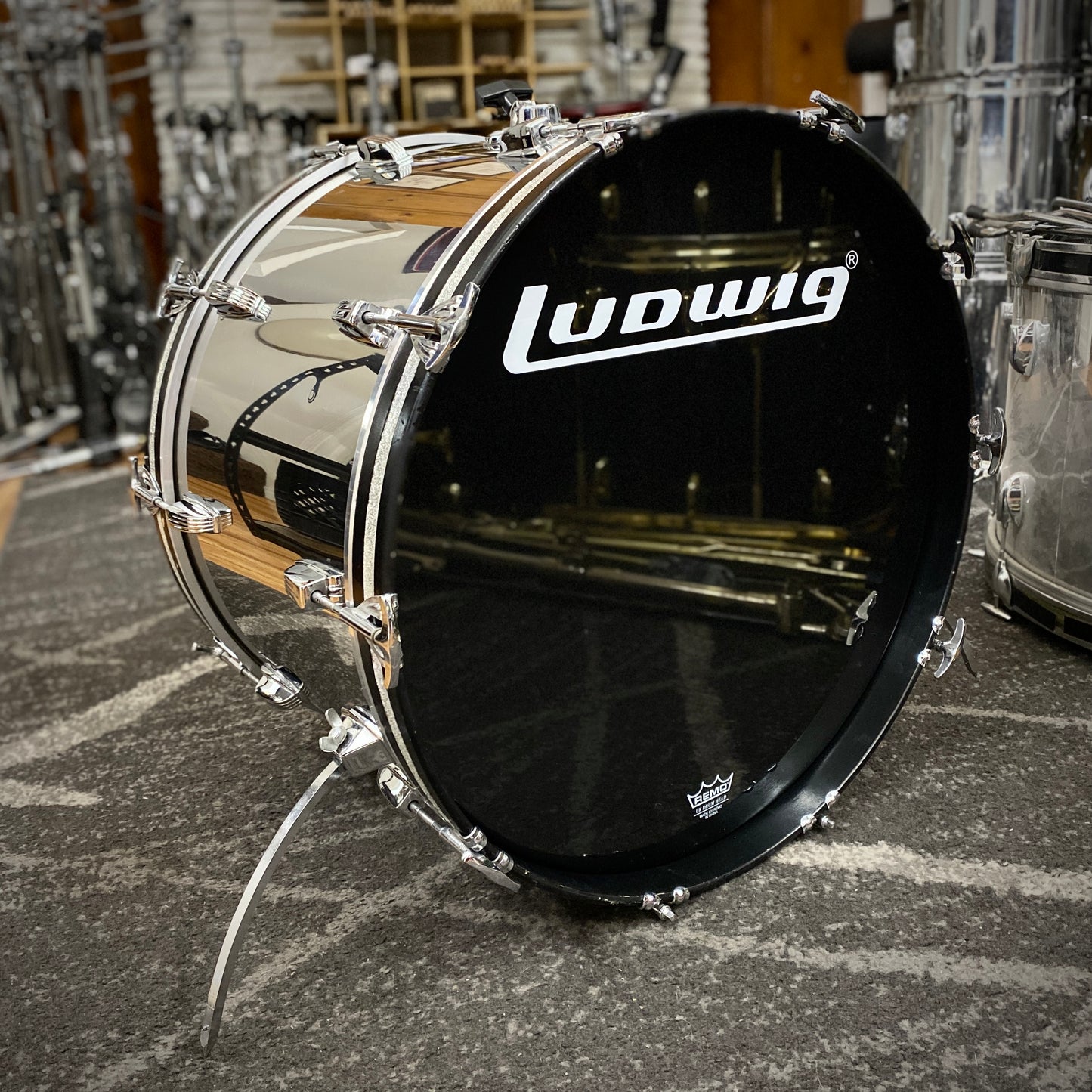 Ludwig 14x22 Stainless Steel Kick Drum - 1970s