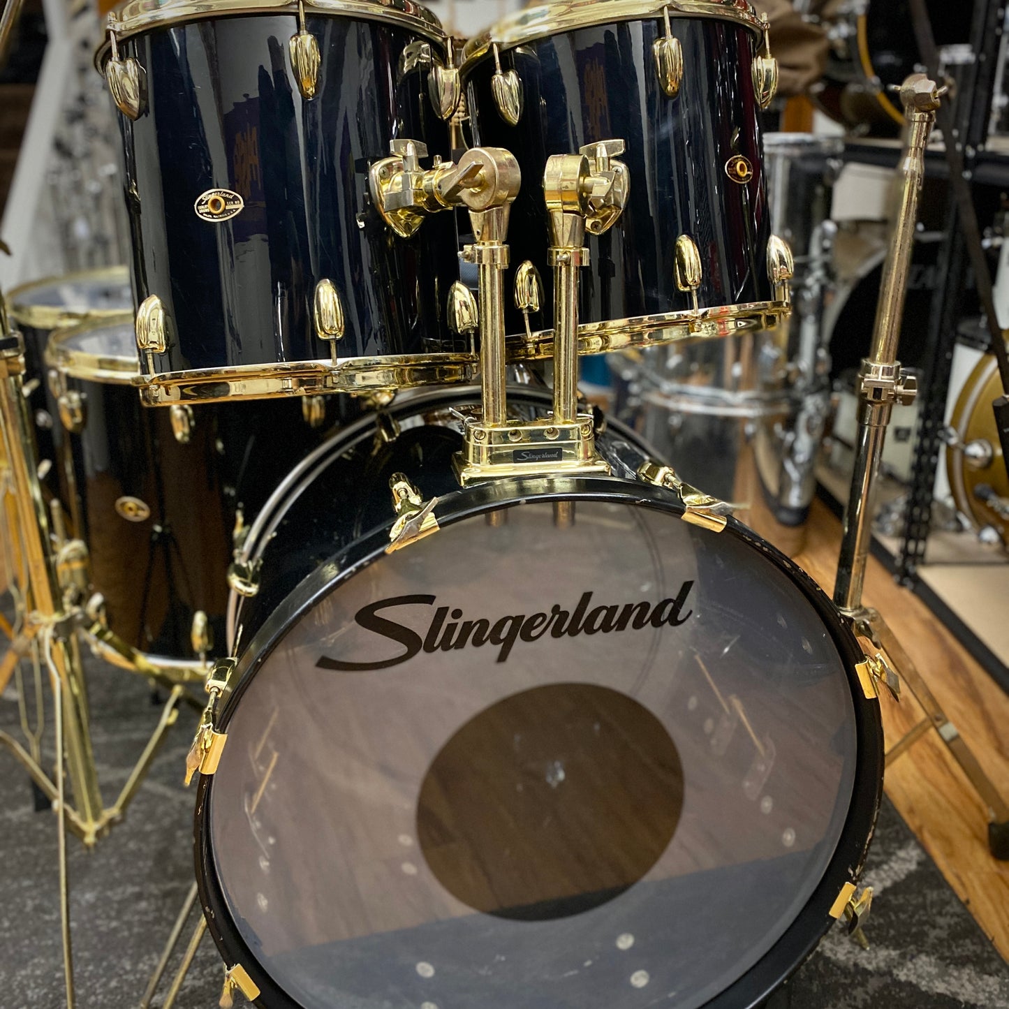 Slingerland Limited Edition Black Gold Drum Set - 1980s