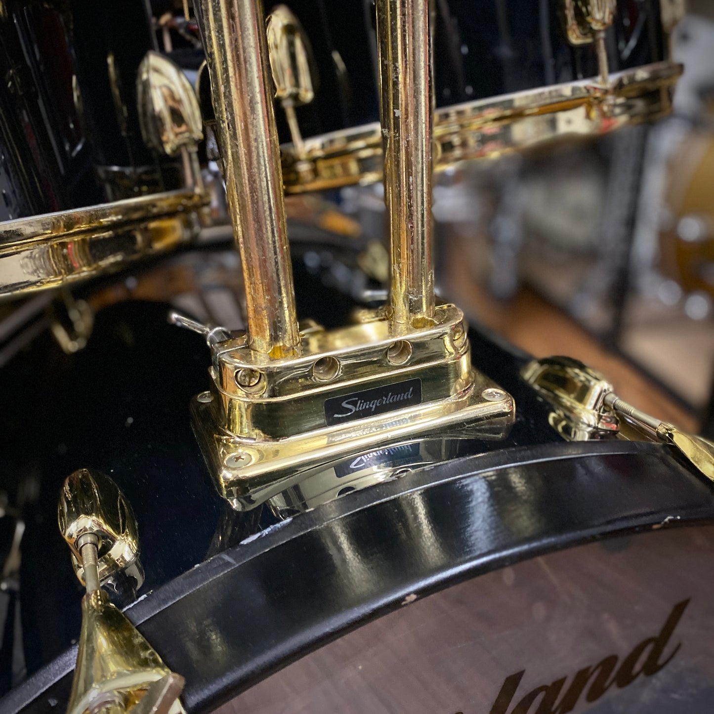 Slingerland Limited Edition Black Gold Drum Set - 1980s