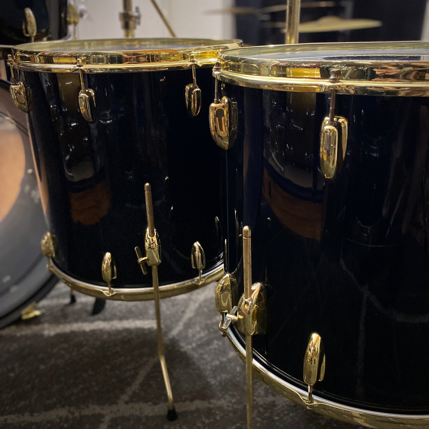 Slingerland Limited Edition Black Gold Drum Set - 1980s