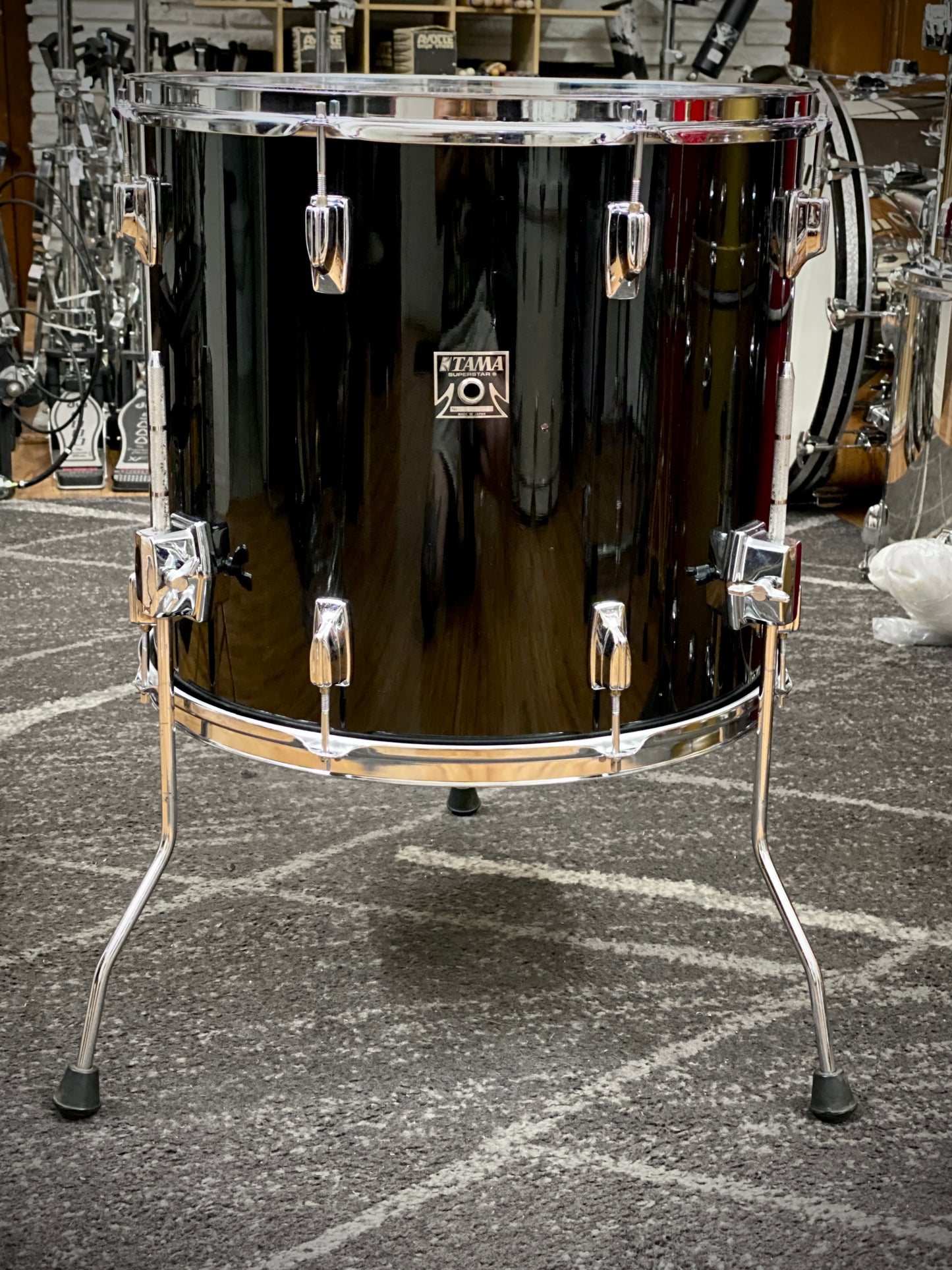 Tama 16x18 Superstar Floor Tom - Piano Black (1980s)