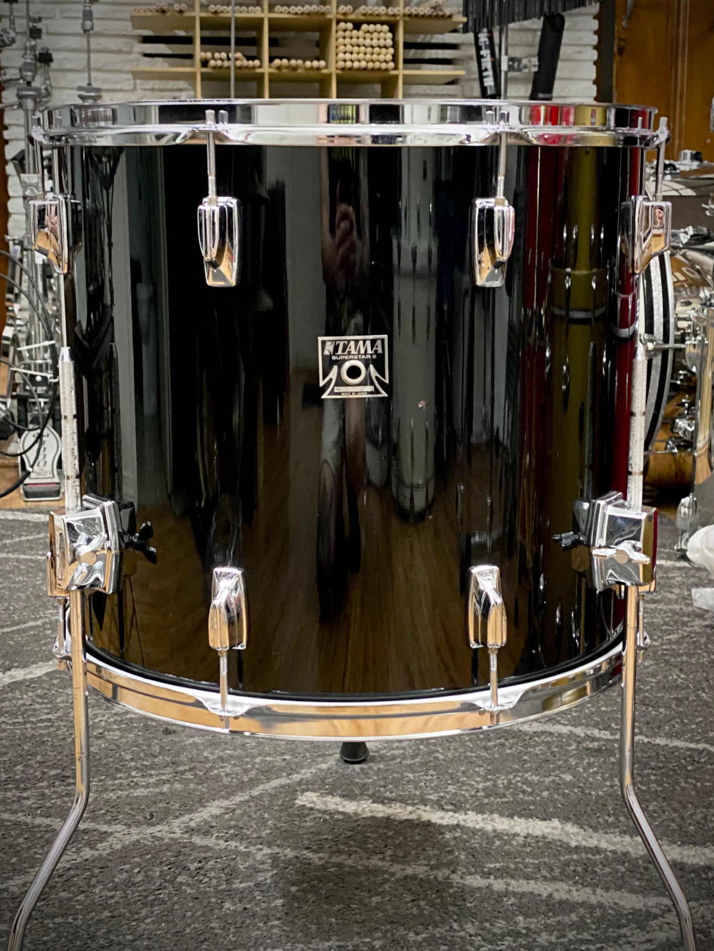 Tama 16x18 Superstar Floor Tom - Piano Black (1980s)