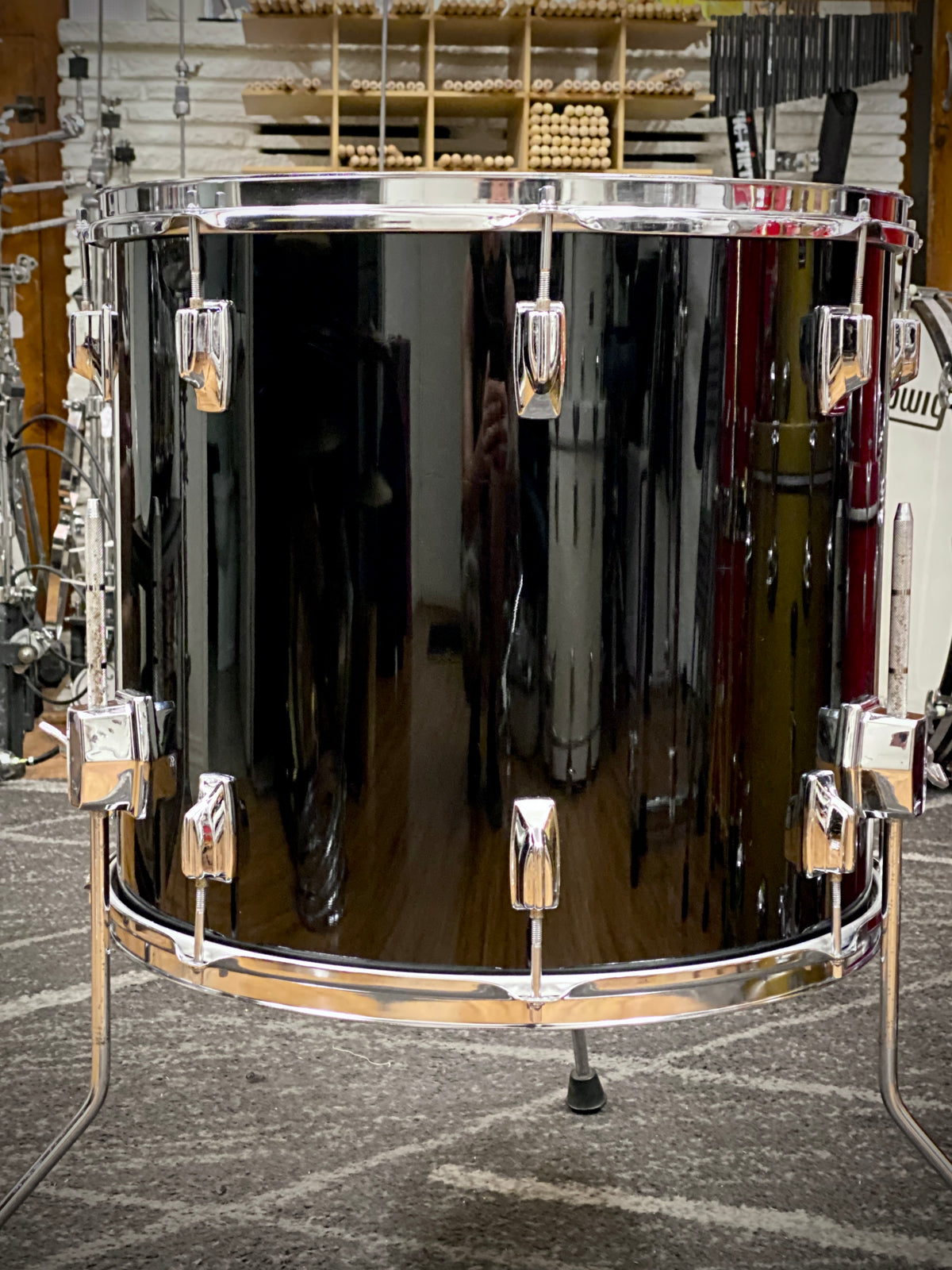 Tama 16x18 Superstar Floor Tom - Piano Black (1980s)