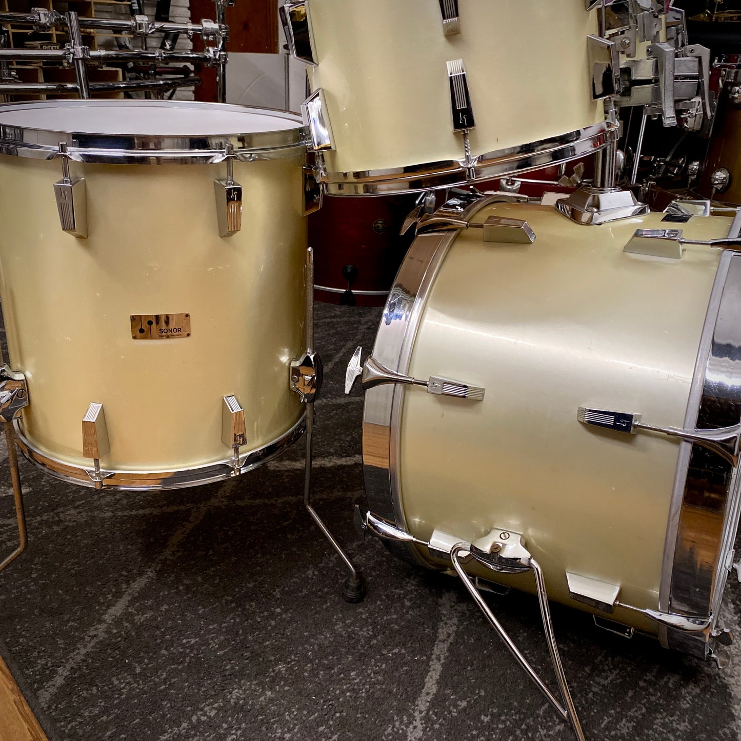 Sonor Champion Drum Set - Metallic Silver (1970s)