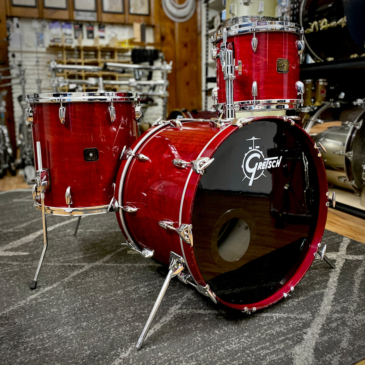 Gretsch USA Custom 12/16/22 Drum Set – Wine Red (1980s)