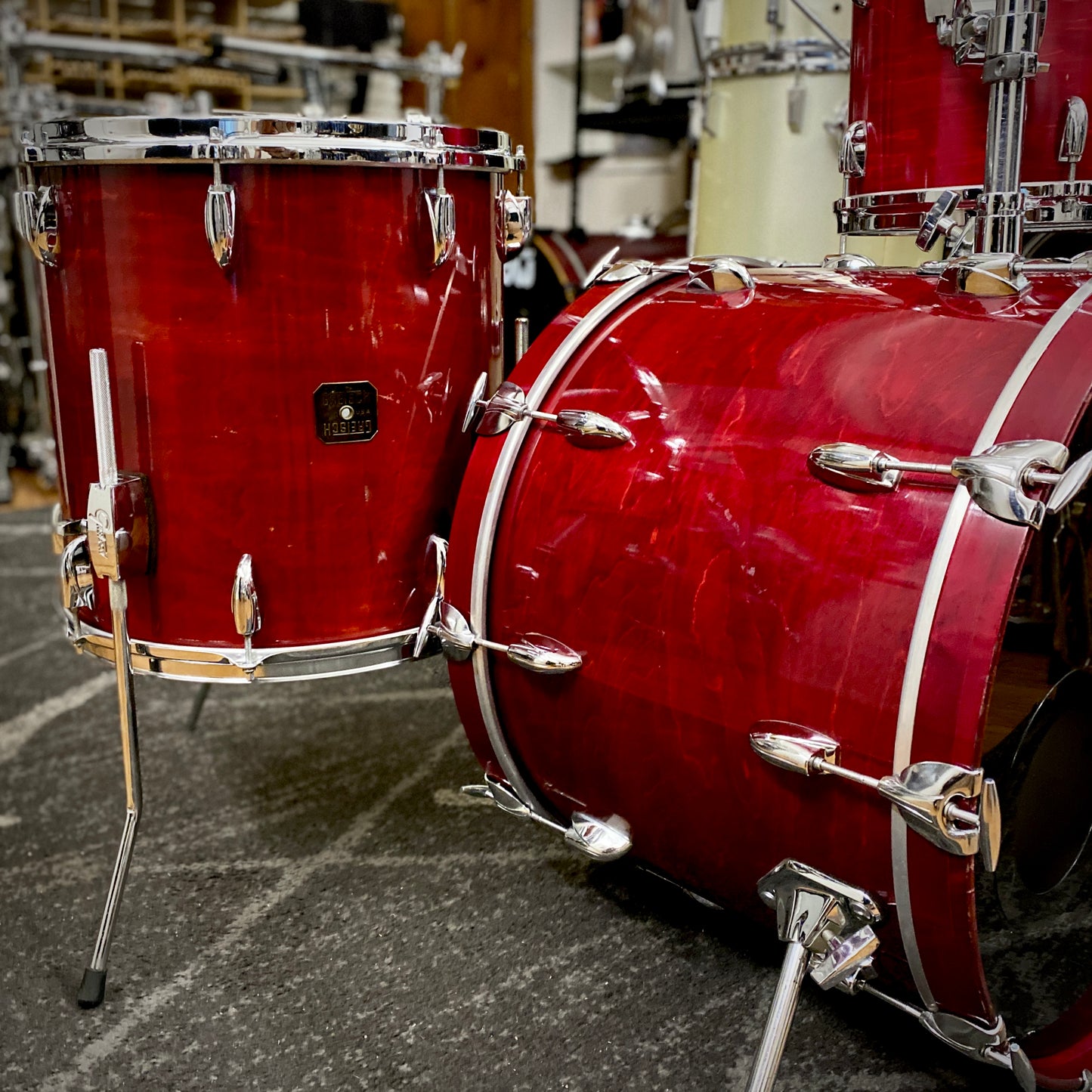 Gretsch USA Custom 12/16/22 Drum Set – Wine Red (1980s)