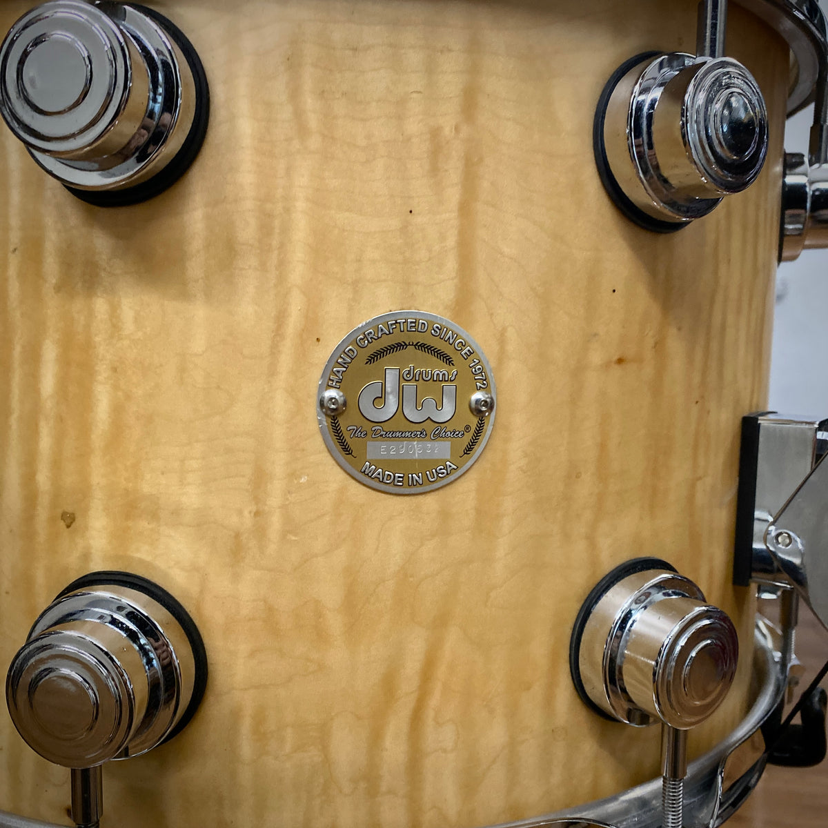 DW Collector’s Series 10x14 Maple Snare Drum – Exotic Quilted Maple (2006)