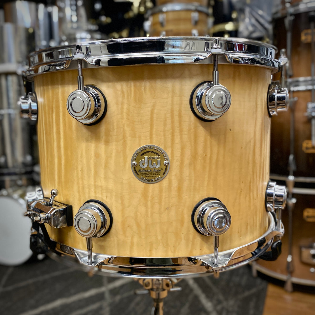 DW Collector’s Series 10x14 Maple Snare Drum – Exotic Quilted Maple (2006)