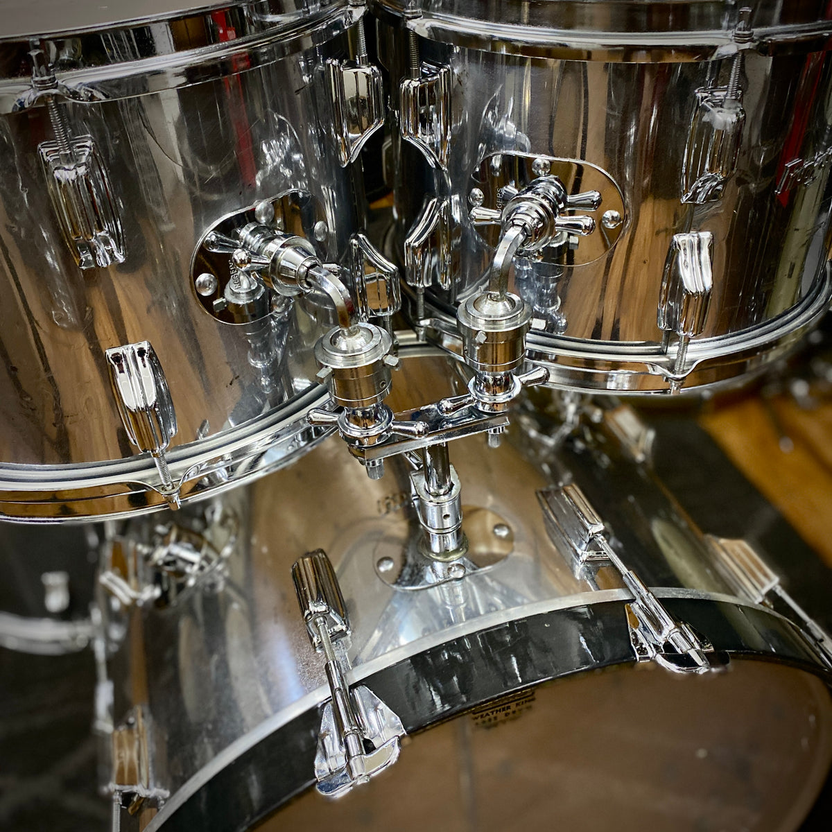Rogers Chrome Over Wood Drum Kit – 1970s