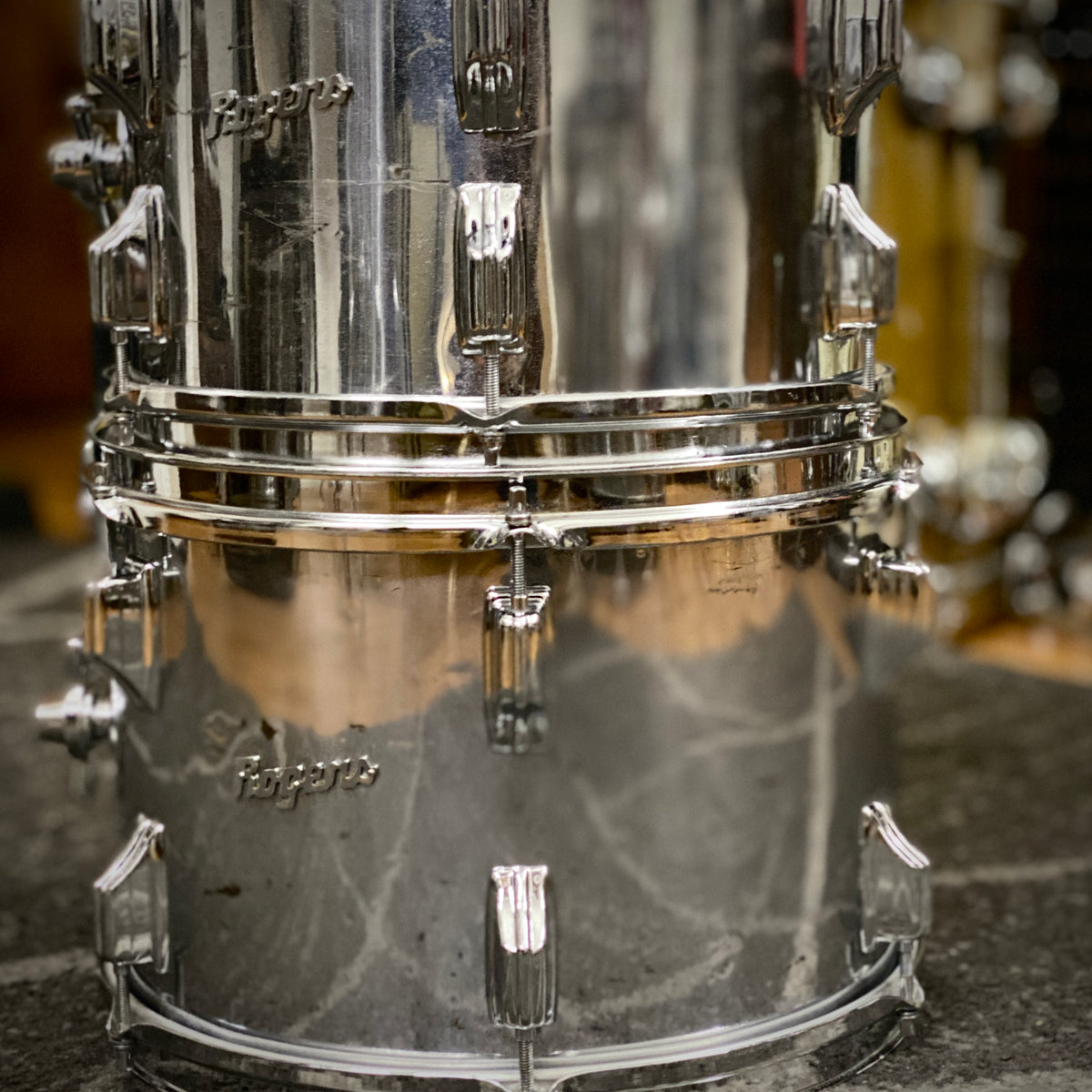 Rogers Chrome Over Wood Drum Kit – 1970s