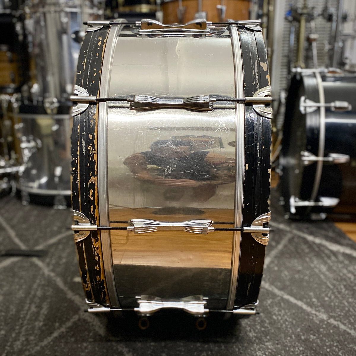 Ludwig 10x26 Stainless Steel Kick Drum - 1970s