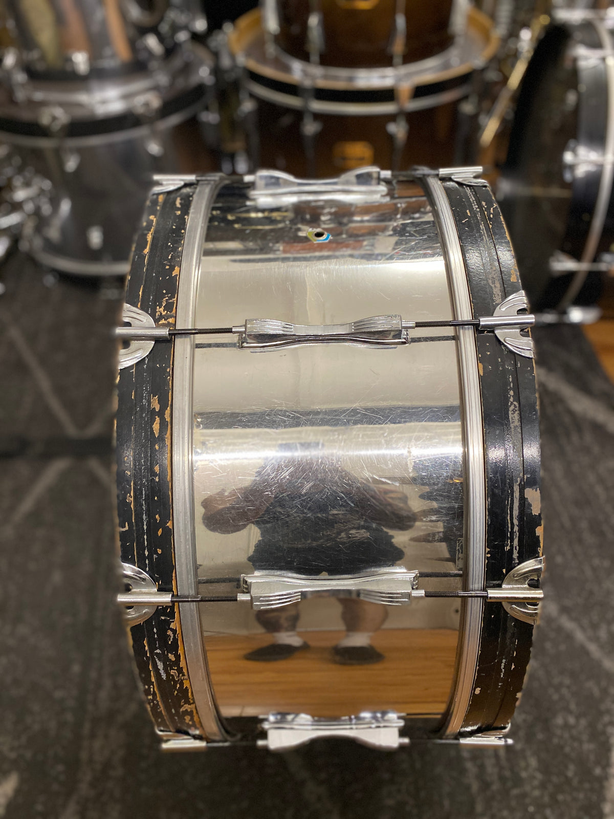 Ludwig 10x26 Stainless Steel Kick Drum - 1970s
