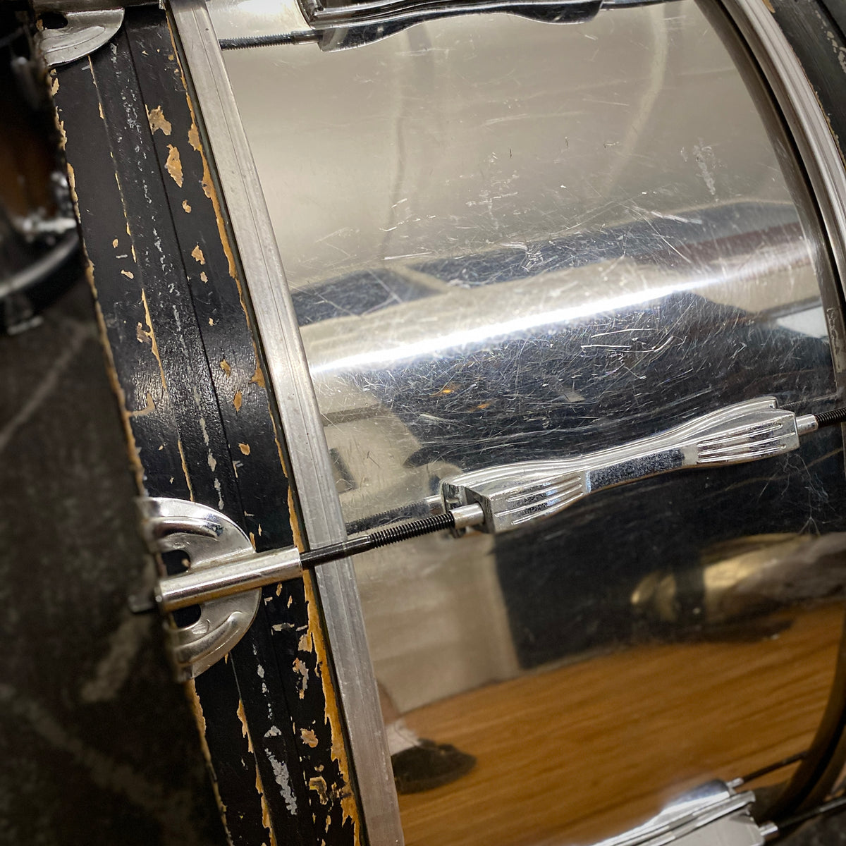 Ludwig 10x26 Stainless Steel Kick Drum - 1970s