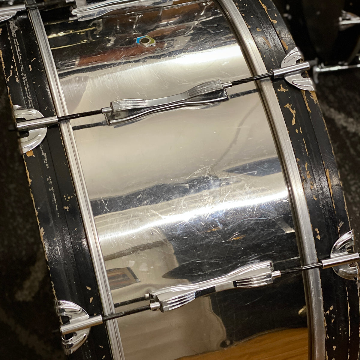Ludwig 10x26 Stainless Steel Kick Drum - 1970s