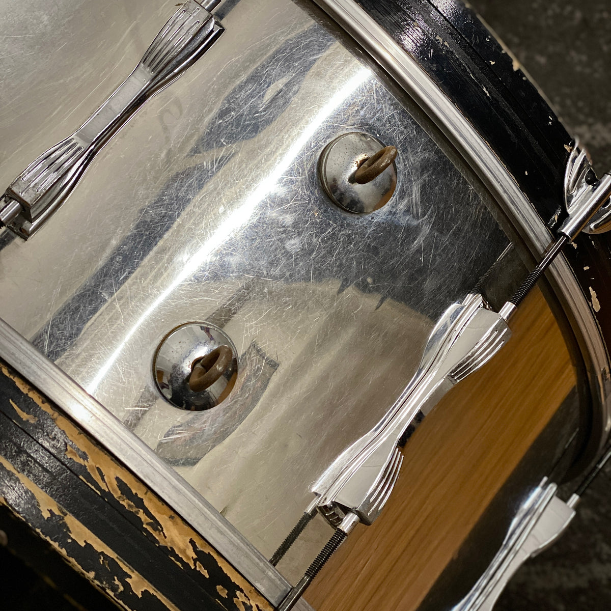 Ludwig 10x26 Stainless Steel Kick Drum - 1970s