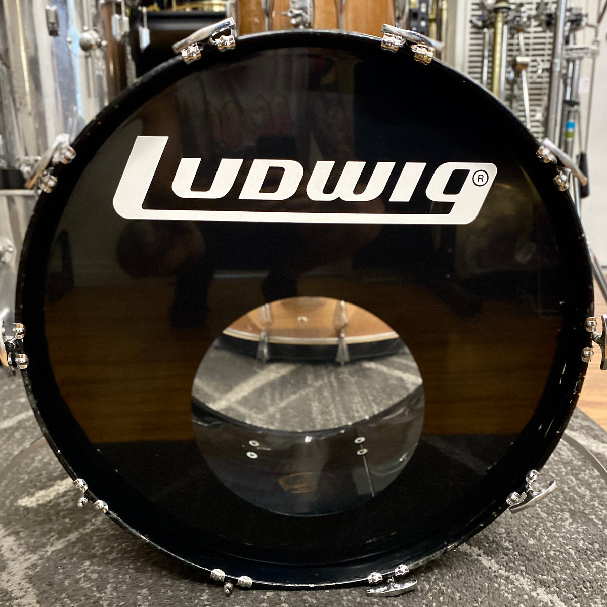 Ludwig 14x22 Vistalite Kick Drum - Black (1970s)