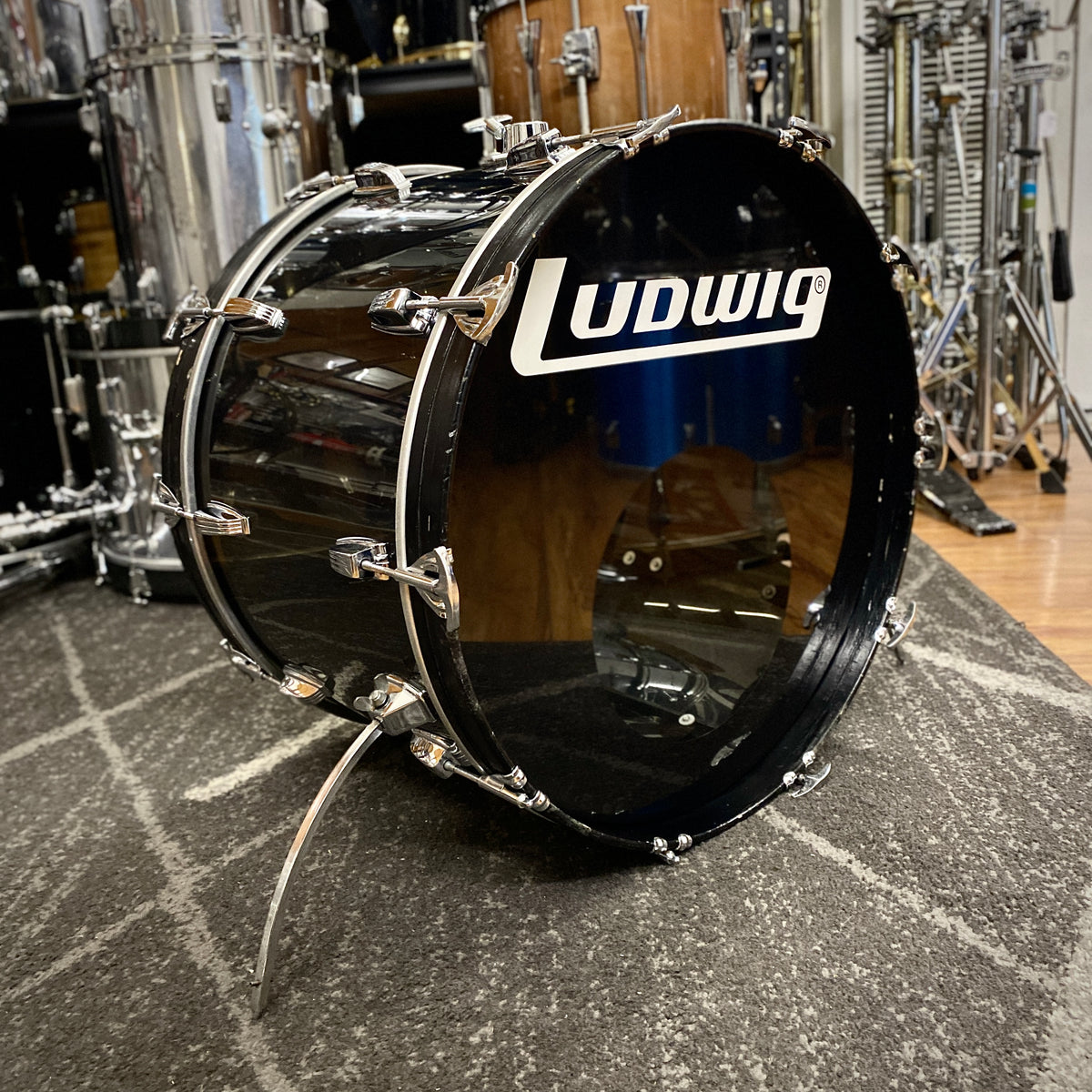Ludwig 14x22 Vistalite Kick Drum - Black (1970s)