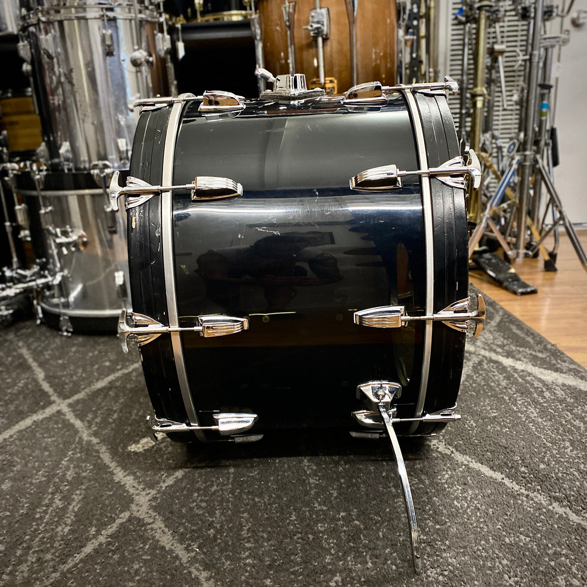 Ludwig 14x22 Vistalite Kick Drum - Black (1970s)
