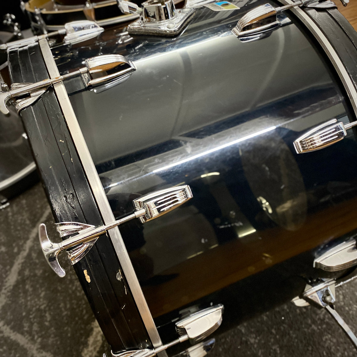 Ludwig 14x22 Vistalite Kick Drum - Black (1970s)