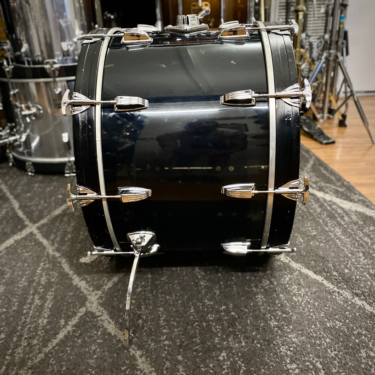 Ludwig 14x22 Vistalite Kick Drum - Black (1970s)