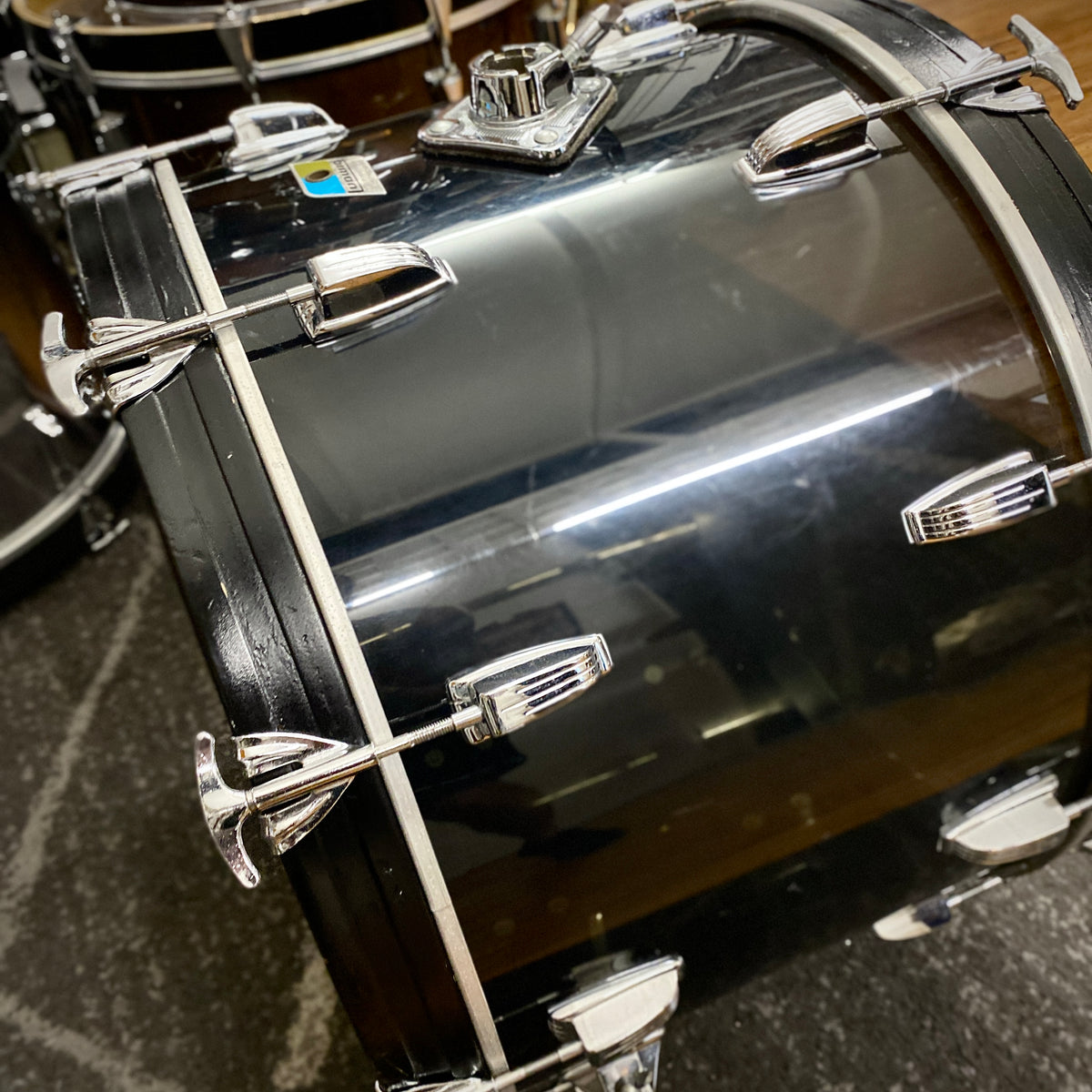 Ludwig 14x22 Vistalite Kick Drum - Black (1970s)