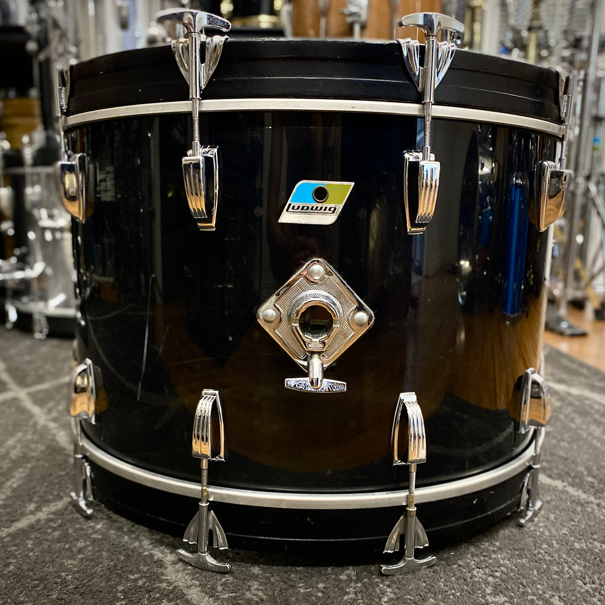 Ludwig 14x22 Vistalite Kick Drum - Black (1970s)
