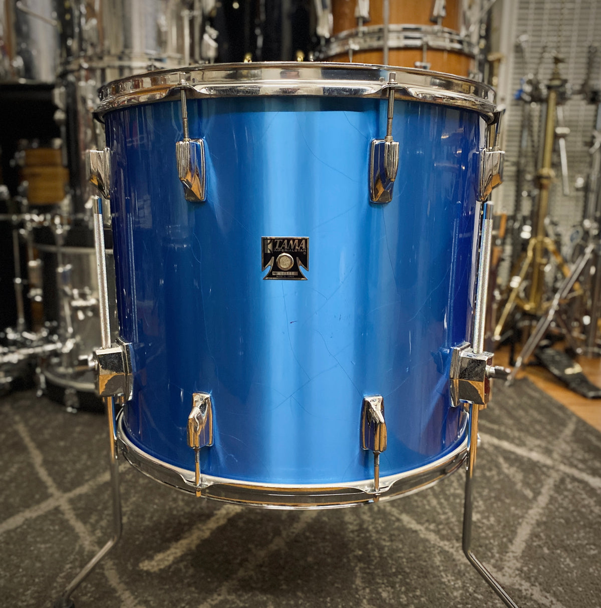 Tama Imperialstar 16x18 Floor Tom Metallic Blue (Mid 1970s)