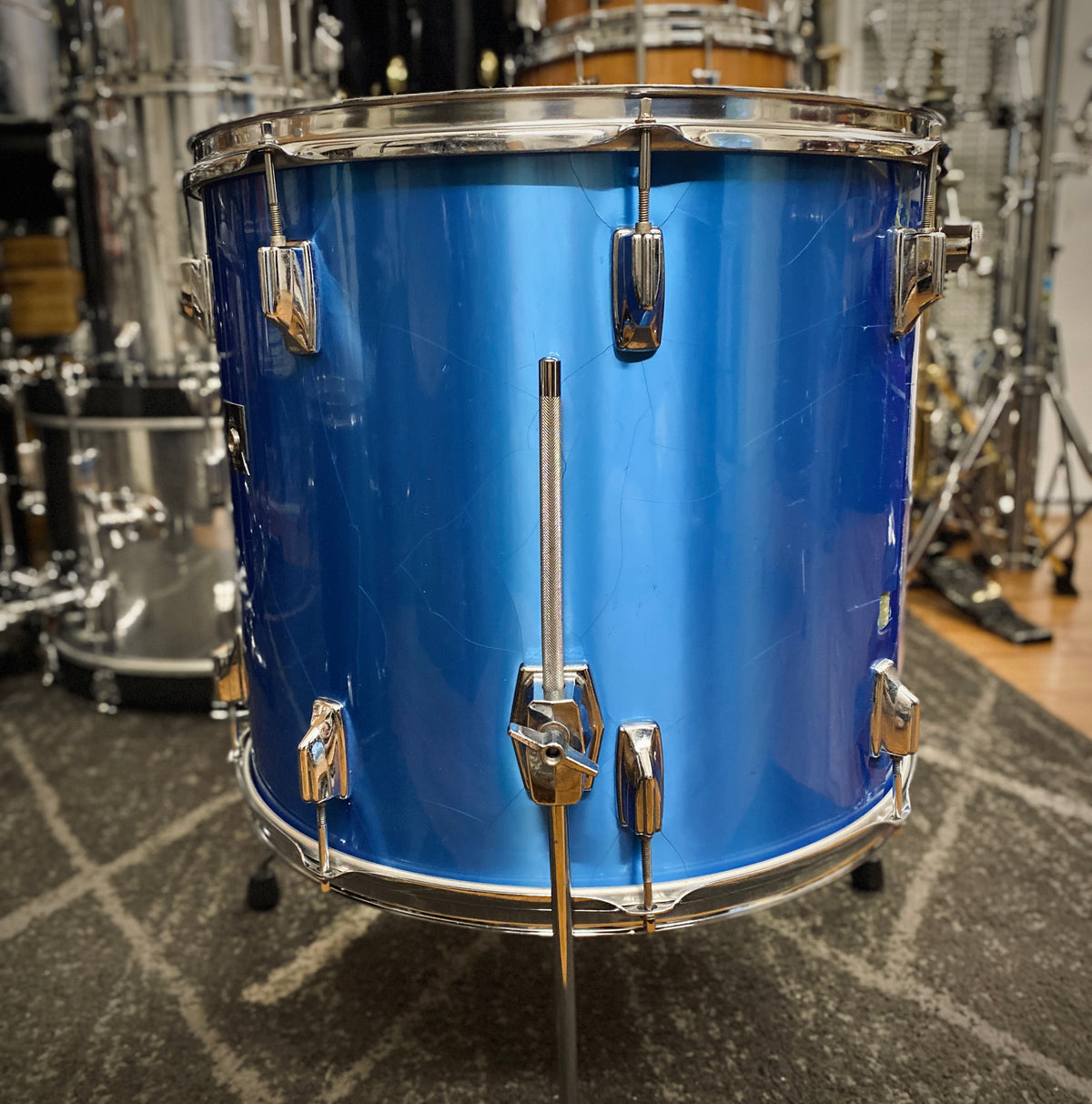 Tama Imperialstar 16x18 Floor Tom Metallic Blue (Mid 1970s)