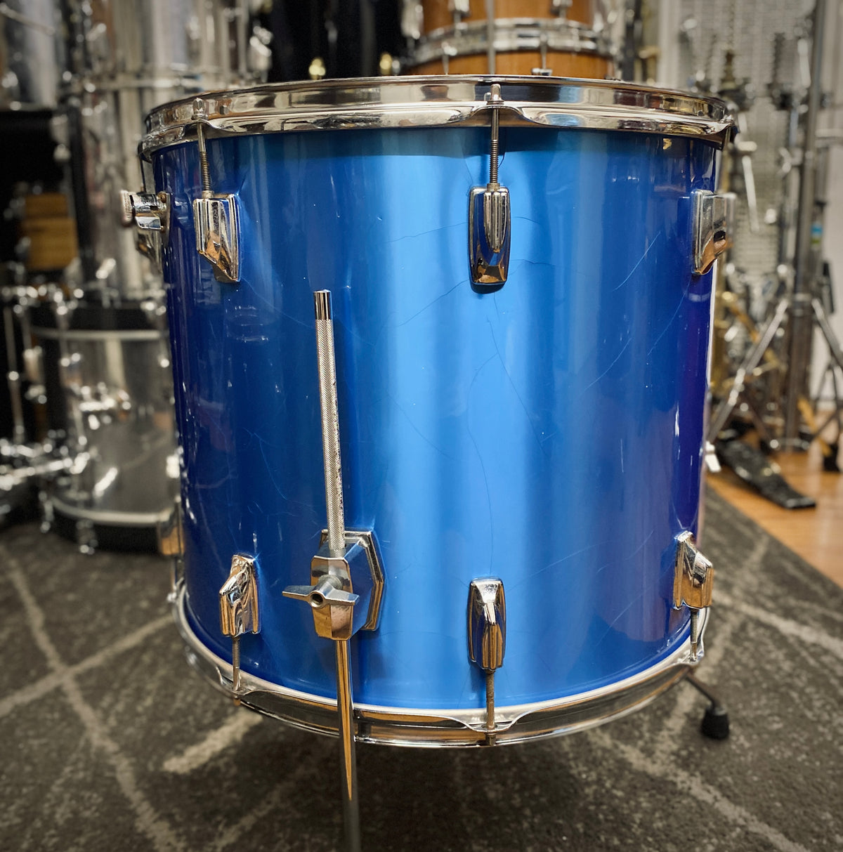 Tama Imperialstar 16x18 Floor Tom Metallic Blue (Mid 1970s)